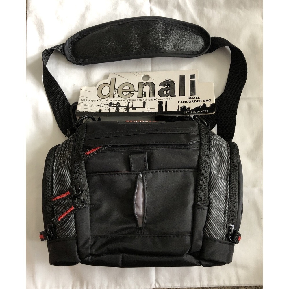 Padded Camera Bag NEW Black Red Interior 8X8 in Padded Denali Tech Camcorder